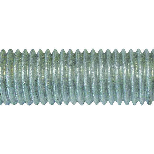 -BR Threaded Rod, 1/2-13 in Thread, 10 ft L, A Grade, Carbon Steel, Galvanized, NC Thread