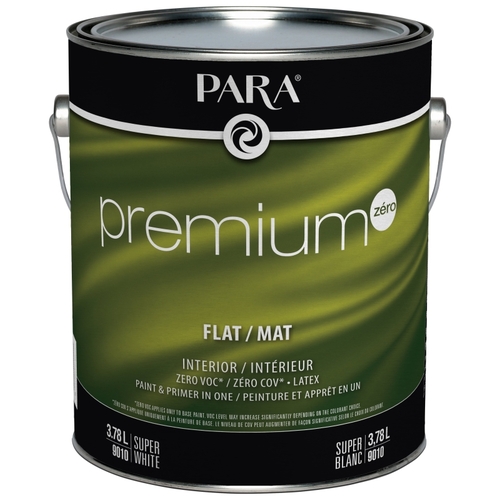 PARA PR0049010-16 Premium Zero 9010 9010-16 Interior Paint, Flat, White, 1 gal