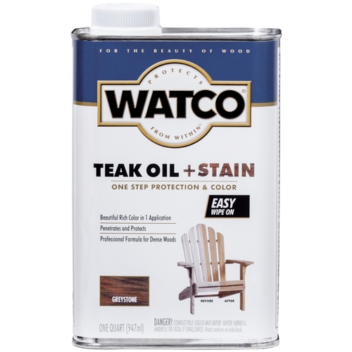 Watco 348759 Oil and Stain, Warm Glow, Graystone, Liquid, 1 qt, Can