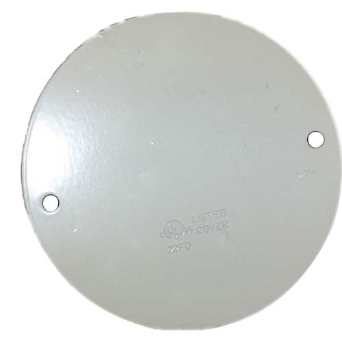 Ceiling Outlet Cover, 5 in Dia, Round, Aluminum, White, Powder-Coated