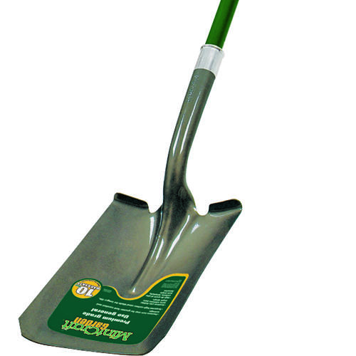 Square Point Shovel, Fiberglass Handle, Ergonomic Handle, 47 in L Handle