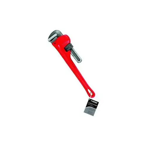 Pipe Wrench, 10 in L, Milled Jaw, Steel, I-Beam Handle