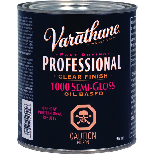 Varathane Y100041 Wood Finish, Semi-Gloss, Clear, Liquid, 946 mL, Aerosol Can