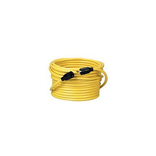 Extension Cord, 12 AWG Cable, 50 ft L, 20 A, 125 V, Bright Yellow