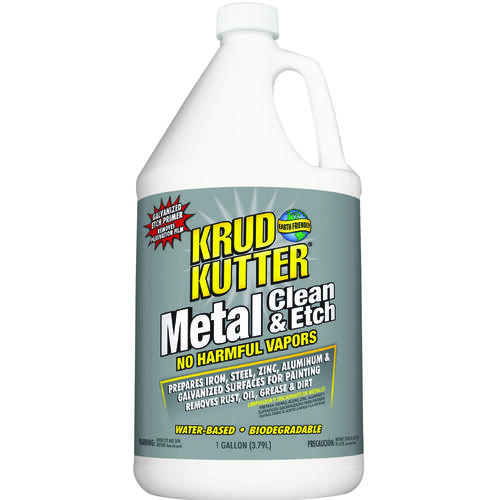 Krud Kutter ME014 Metal Clean and Etch, Liquid, Mild, Translucent Orange, 1 gal, Bottle