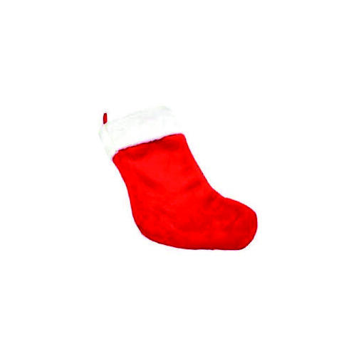 Santas Forest 28911 Christmas Stocking, Polyester, Red & White