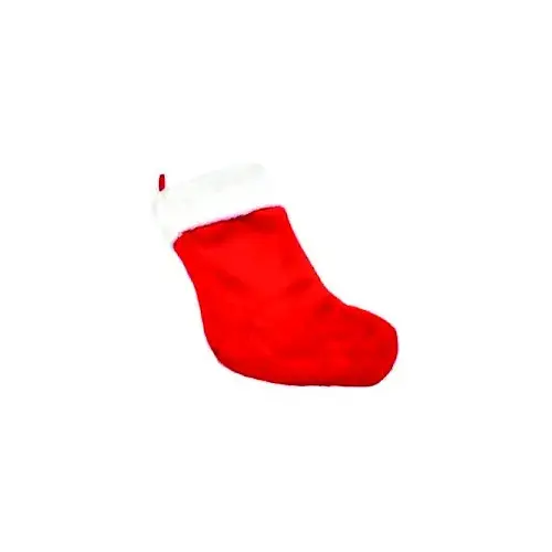 Christmas Stocking, Polyester, Red & White - pack of 36