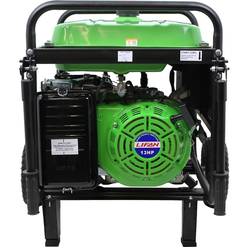 LIFAN ES6600 Energy Storm 6600 Portable Generator, 20/30 A, 120 V, 6600 W Output, Gasoline, 6.5 gal Tank, Recoil Start