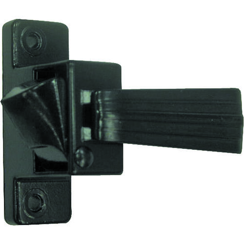 Inside Door Latch, Zinc, Black, 5/8 to 1-1/2 in Thick Door, 5/8 in Backset