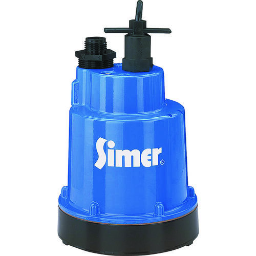 Simer Geyser 2300 Submersible Utility Pump, 1-Phase, 5.6 A, 115 V, 0.25 hp, 1-1/4 in Outlet, 1320 gph