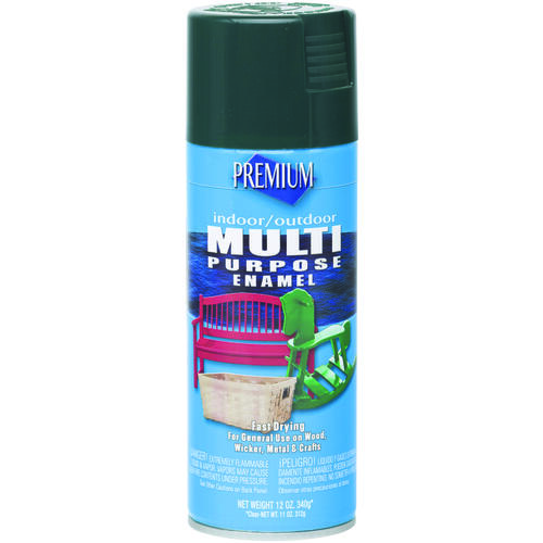 Rust-Oleum MP1007 Enamel Spray Paint, Gloss, Forest Green, 12 oz, Aerosol Can