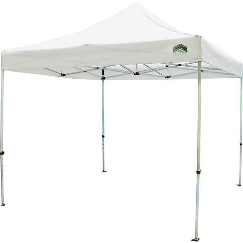 Titan Canopy, 10 ft L, 10 ft W, 11.2 in H, Steel Frame, Polyester Canopy, White Canopy