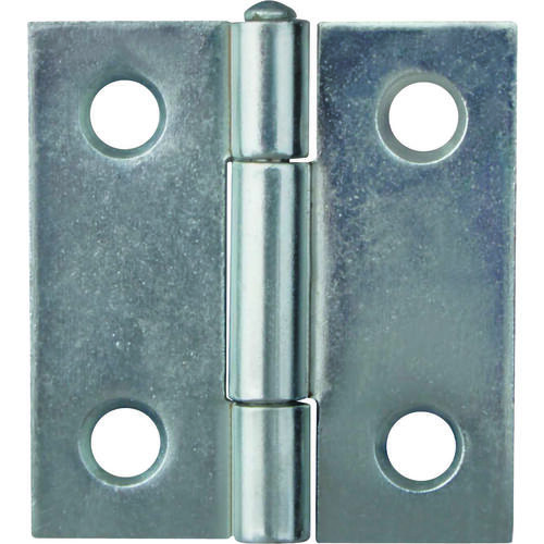 Cabinet Hinge, Steel, Zinc, Fixed Pin, 180 deg Range of Motion, Full Mortise Mounting, 7 (Pair) lb Silver - pack of 2