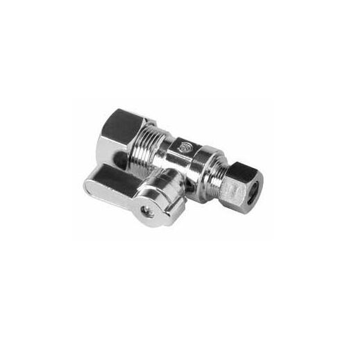 M-Line Series Straight Ball Shut-Off Valve, 3/8 x 5/8 in Connection, Compression, Brass Body