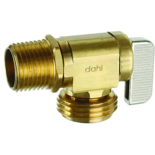 Hose and Boiler Drain Valve, 1/2 in Connection, MIP x Male Hose, 250 psi Pressure, Manual Actuator Brass