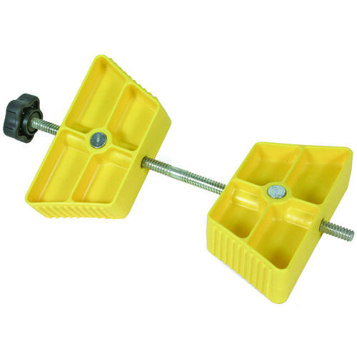 Camco 44622 Wheel Stop Chock, Plastic, Yellow, For: 26 to 30 in Dia Tires with Spacing of 3-1/2 to 5-1/2 in