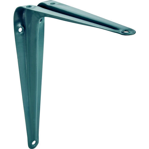 Shelf Bracket, 40 lb/Pair, 5 in L, 4 in H, Steel, Gray