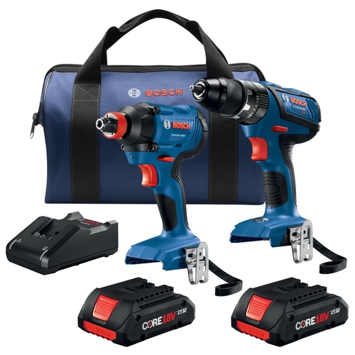 Combination Kit, Battery Included, 18 V, 2-Tool, Lithium-Ion Battery