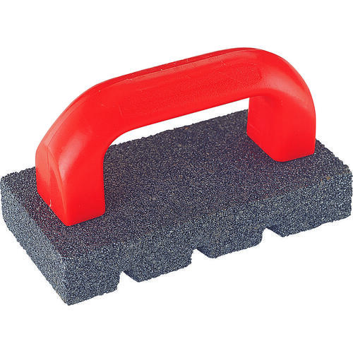 Rubbing Brick, 1 in Thick Blade, Silicone Carbide Abrasive, Plastic Handle