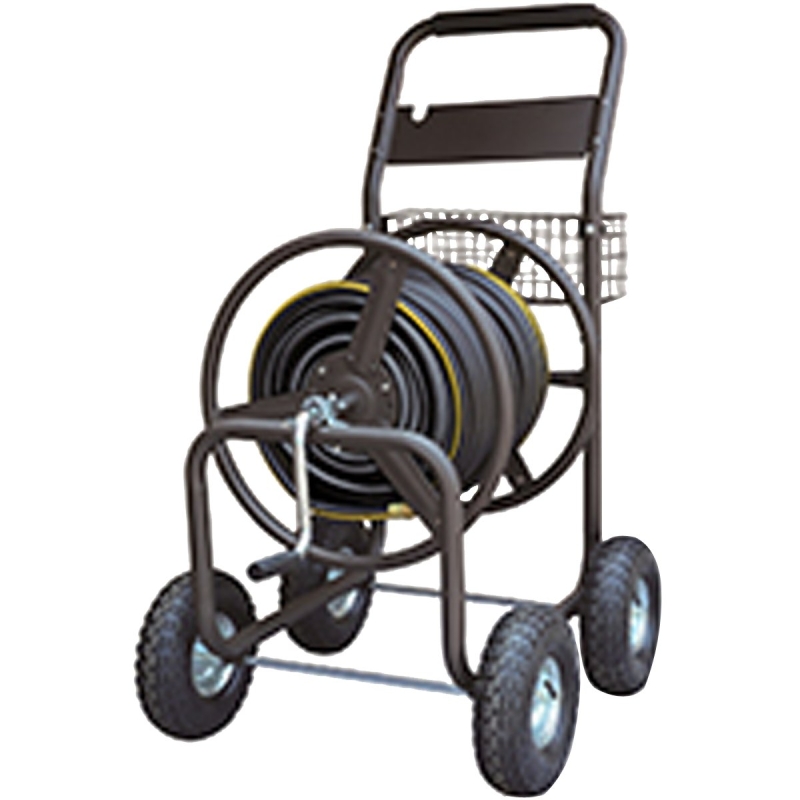 Landscapers Select TC4703 Hose Reel Cart, Steel Brown Hammertone