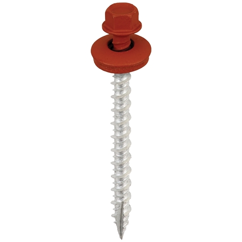 Screw, 2-1/2 in L, High-Low Thread, Hex Drive, Type 17 Point, 250 BAG