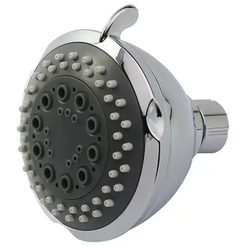 Shower Head, 1.75 (6.6) 80 gpm (L/MIN) psi, 1/2-14 NPT Connection, Threaded, 3-Spray Function, Chrome