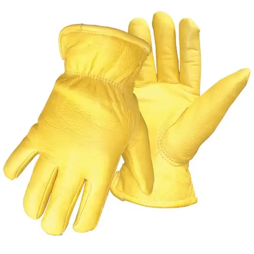 7185J Insulated Driver Gloves, Men's, XL, Elastic Cuff, Yellow Pair