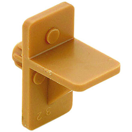 Shelf Support Pin, Plastic, Tan - pack of 12