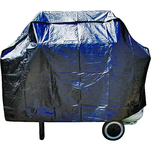 Grill Cover, 22 in W, 37 in H, Vinyl, Black