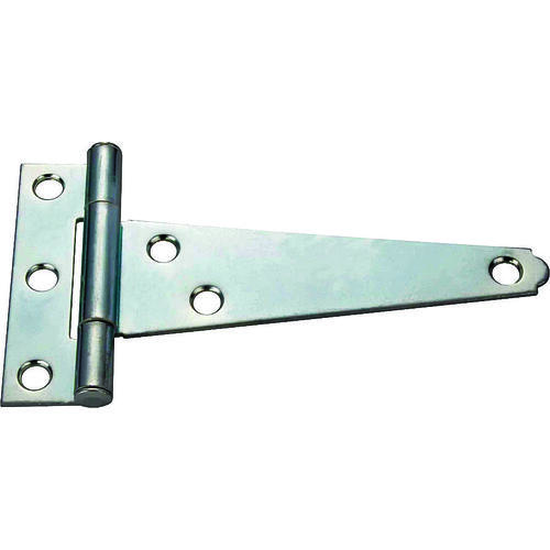 T-Hinge, Steel, Zinc, Fixed Pin, 180 deg Range of Motion, 18 (Pc) lb