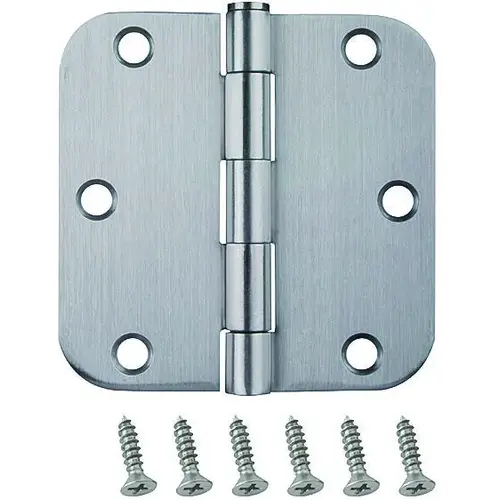 Door Hinge, Stainless Steel, Stainless Steel, Loose Pin, 180 deg Range of Motion - pack of 2