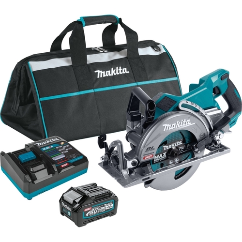 Brushless Circular Saw Kit, Battery Included, 40 V, 4 Ah, 7-1/4 in Dia Blade, 2-9/16 in D Cutting
