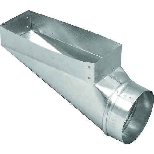 End Boot, 3 in L, 10 in W, 6 in H, 30 Gauge, Galvanized
