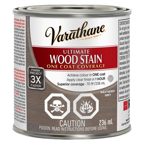 Varathane 302969 Wood Stain, Weathered Gray, Liquid, Can