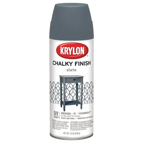 CHALKY FINISH 12 Oz. Ultra Matte Chalk Spray Paint, Slate