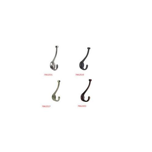 Transitional Hook, 10 kg, 2-Hook, Metal, Matte Black