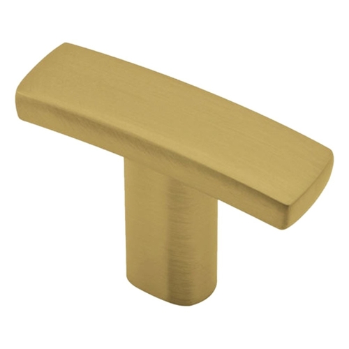 Knob, 1-1/16 in Projection, Metal, Satin Brass Yellow