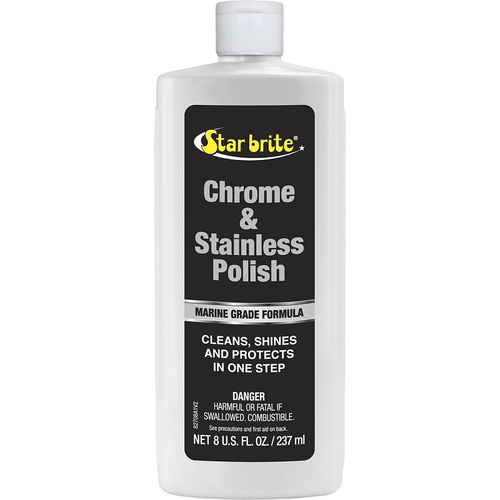 827 Series Chrome and Stainless Polish, Liquid, 8 oz, Bottle