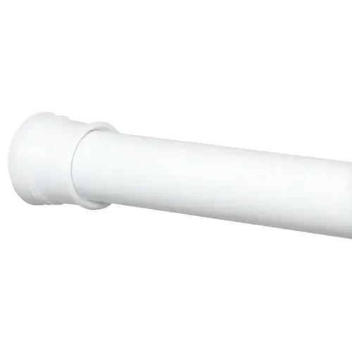 886ALWW Shower Curtain Rod, 86 in L Adjustable, Aluminum White