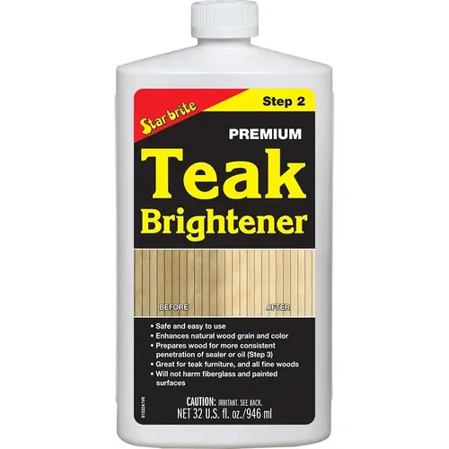 815 Series Teak Brightener, Liquid, Characteristic, Clear, 32 oz