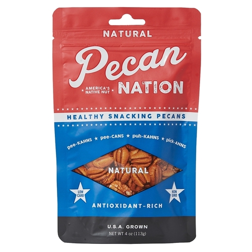 Pecan Nation PNNT4.8.12-XCP96 PECANS NATURAL 4OZ POUCH - pack of 96