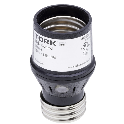 Tork RKPS102BK RKP Series Photocontrol Socket Adapter, 150/75 W, Black