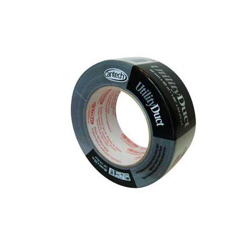 Utility 383 Series 383-21 Duct Tape, 50 m L, 48 mm W, Polyethylene Backing, Gray