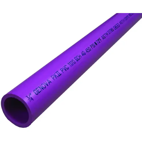 300077R Pressure Pipe Bell, 20 ft L, Purple - 240" Stock Length