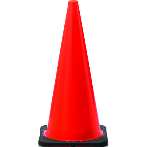 Revolution RS Traffic Safety Cone, 28 in H Cone, PVC Cone, Fluorescent Orange Cone