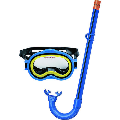 Intex 55642E 55942 Swim Mask/Snorkel, Polycarbonate Lens, PVC Frame, Blue