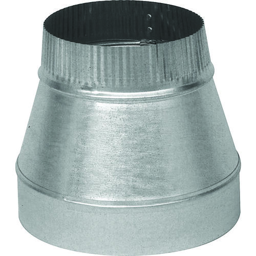 Short Duct Reducer, 30 ga Gauge, Galvanized Steel