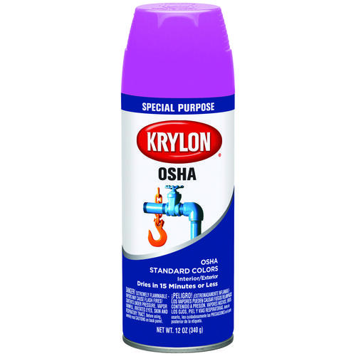 OSHA Paint, Gloss, Safety Purple, 12 oz, Aerosol Can