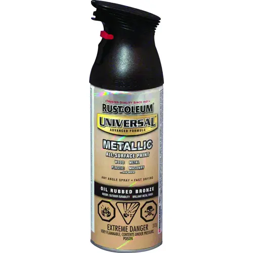 UNIVERSAL Spray Paint, Metallic, Oil Rubbed Bronze, 312 g, Aerosol Can