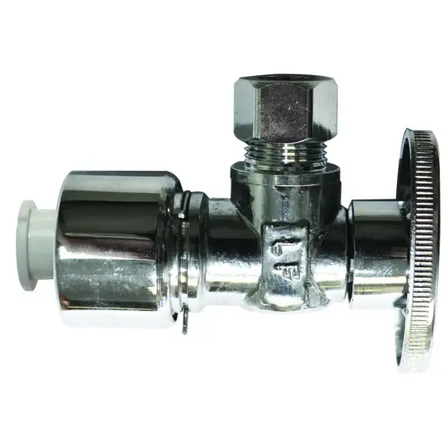 2622PCPOLF Supply Line Valve, 5/8 x 3/8 in Connection, Compression, Brass Body Chrome